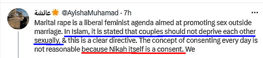 Consent to Nikah means Consent to Marital Rape