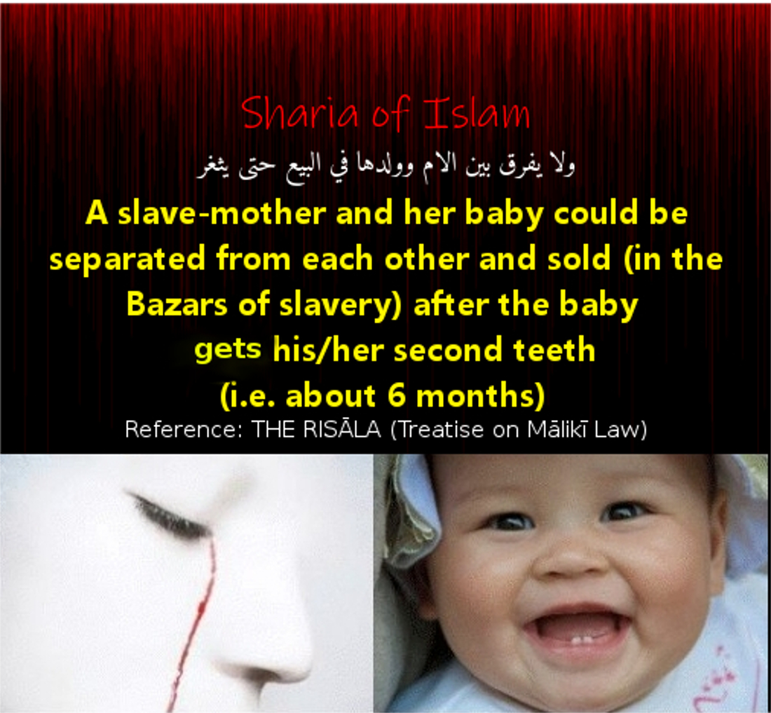 slave-mother & baby could be separated and sold in Islam